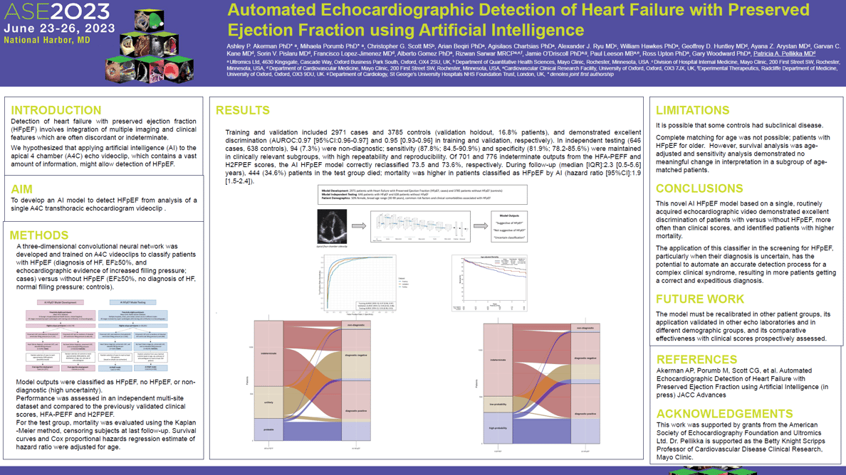 Automated Echocardiographic Detection Of HFpEF Using AI - Ultromics