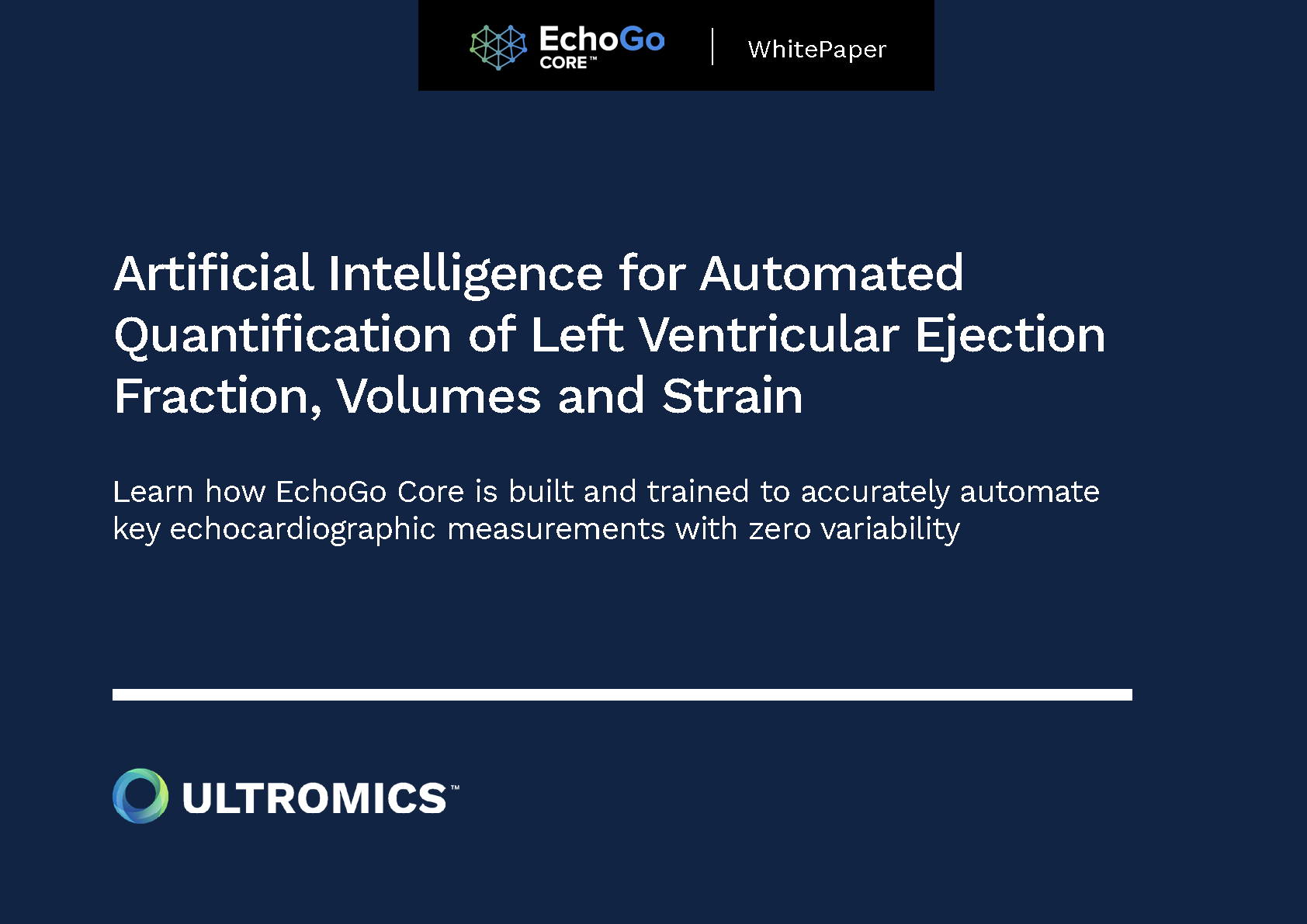 EchoGo Core 1.5 WhitePaper - Artificial Intelligence for Automated Quantification of Left Ventricular Ejection Fraction, Volumes and Strain_Page-cover