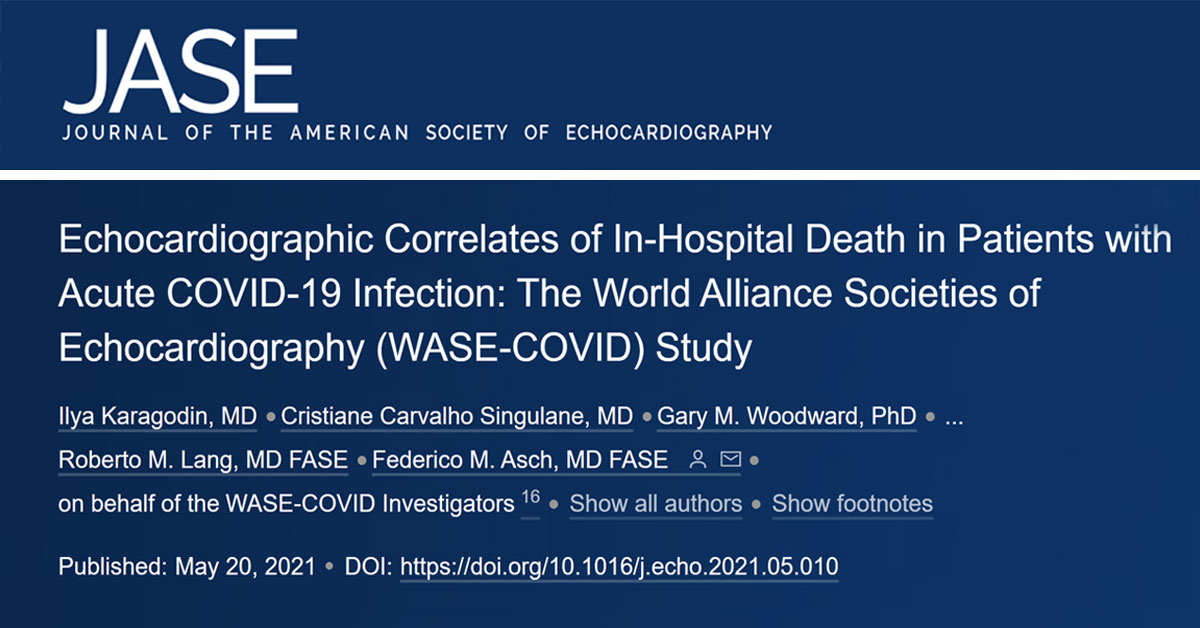 EchoGo predicts cardiac-related COVID-19 mortality revealed in WASE study