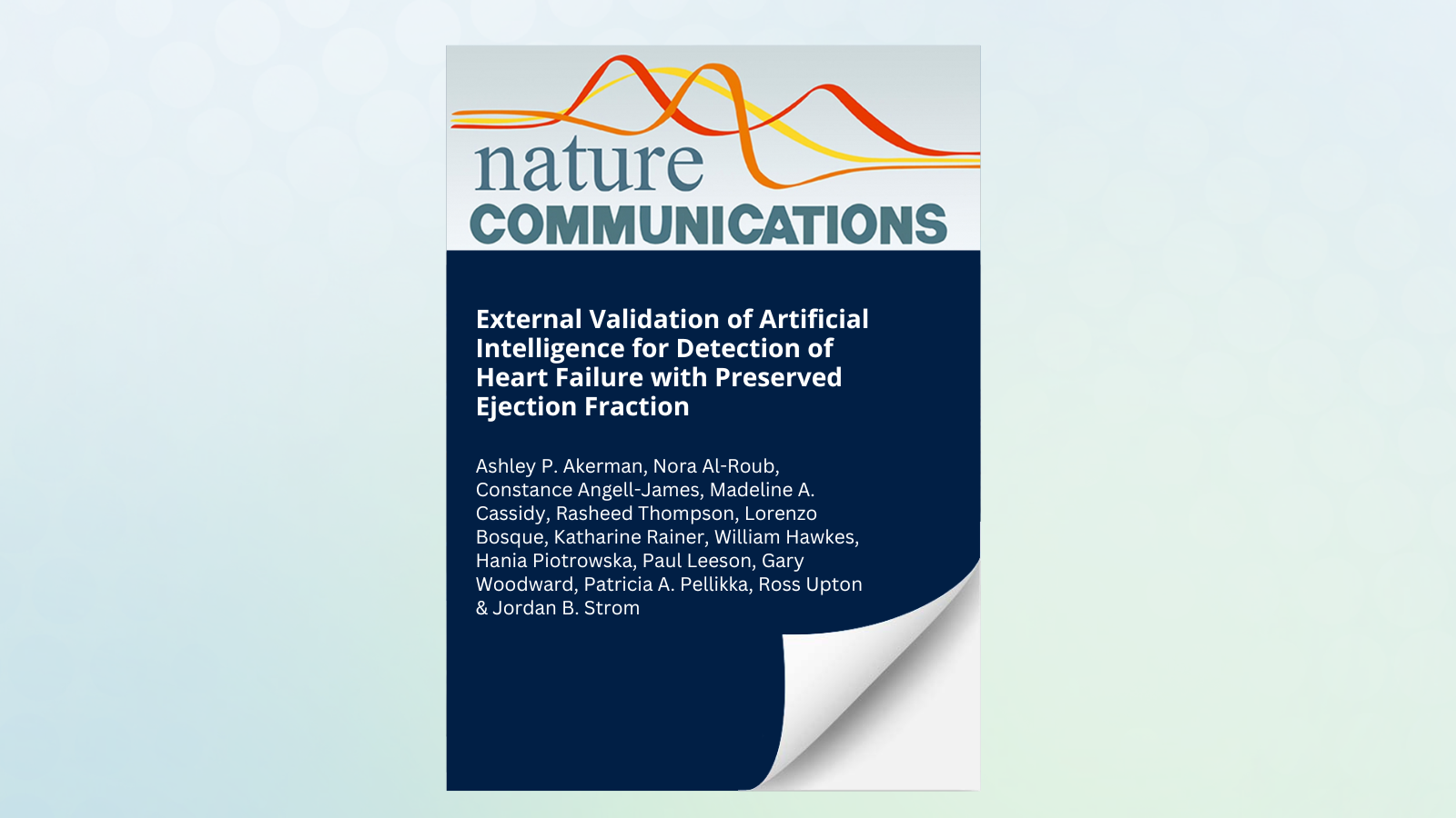 External Validation of Artificial Intelligence for Detection of Heart Failure with Preserved Ejection Fraction