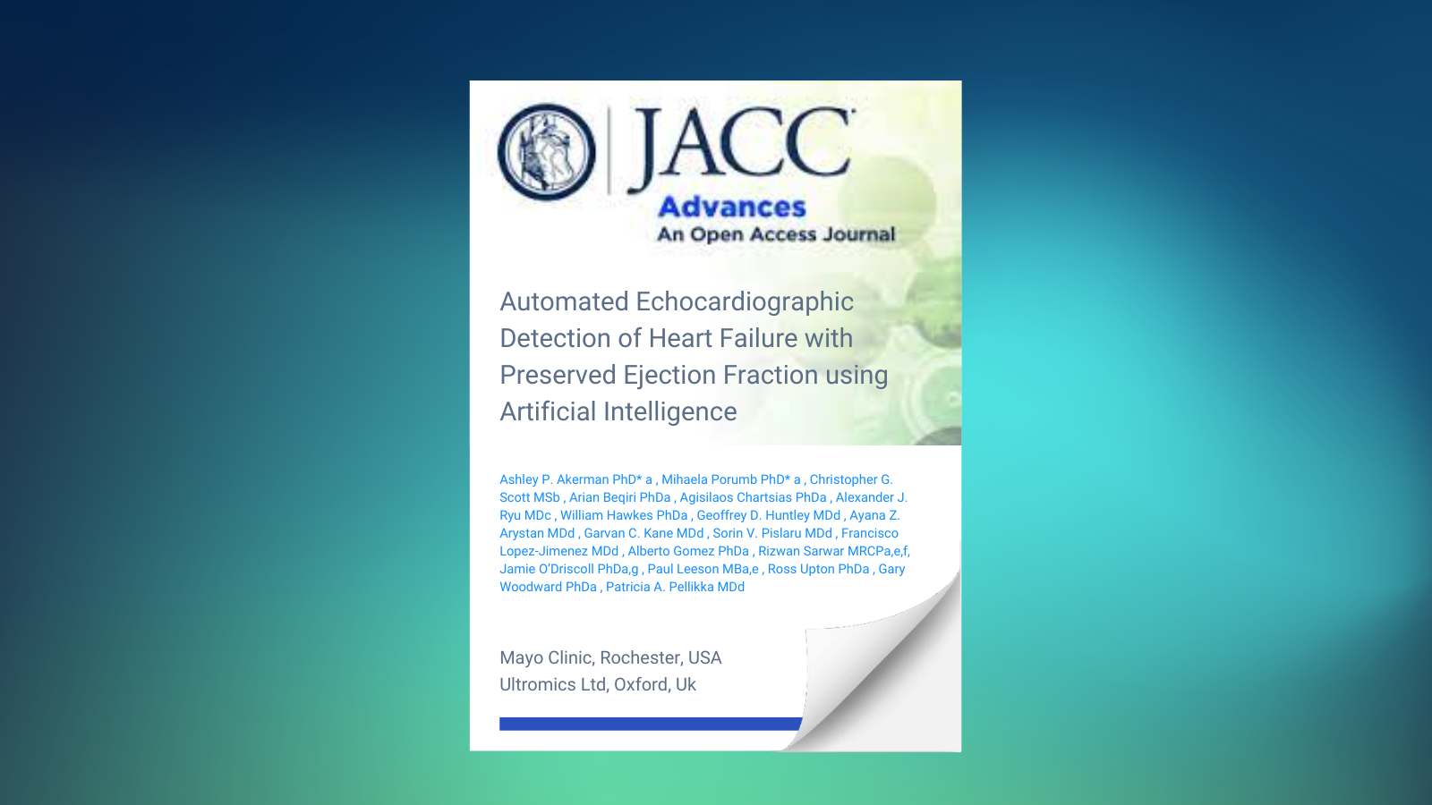 Automated Echocardiographic Detection of Heart Failure With Preserved Ejection Fraction Using Artificial Intelligence