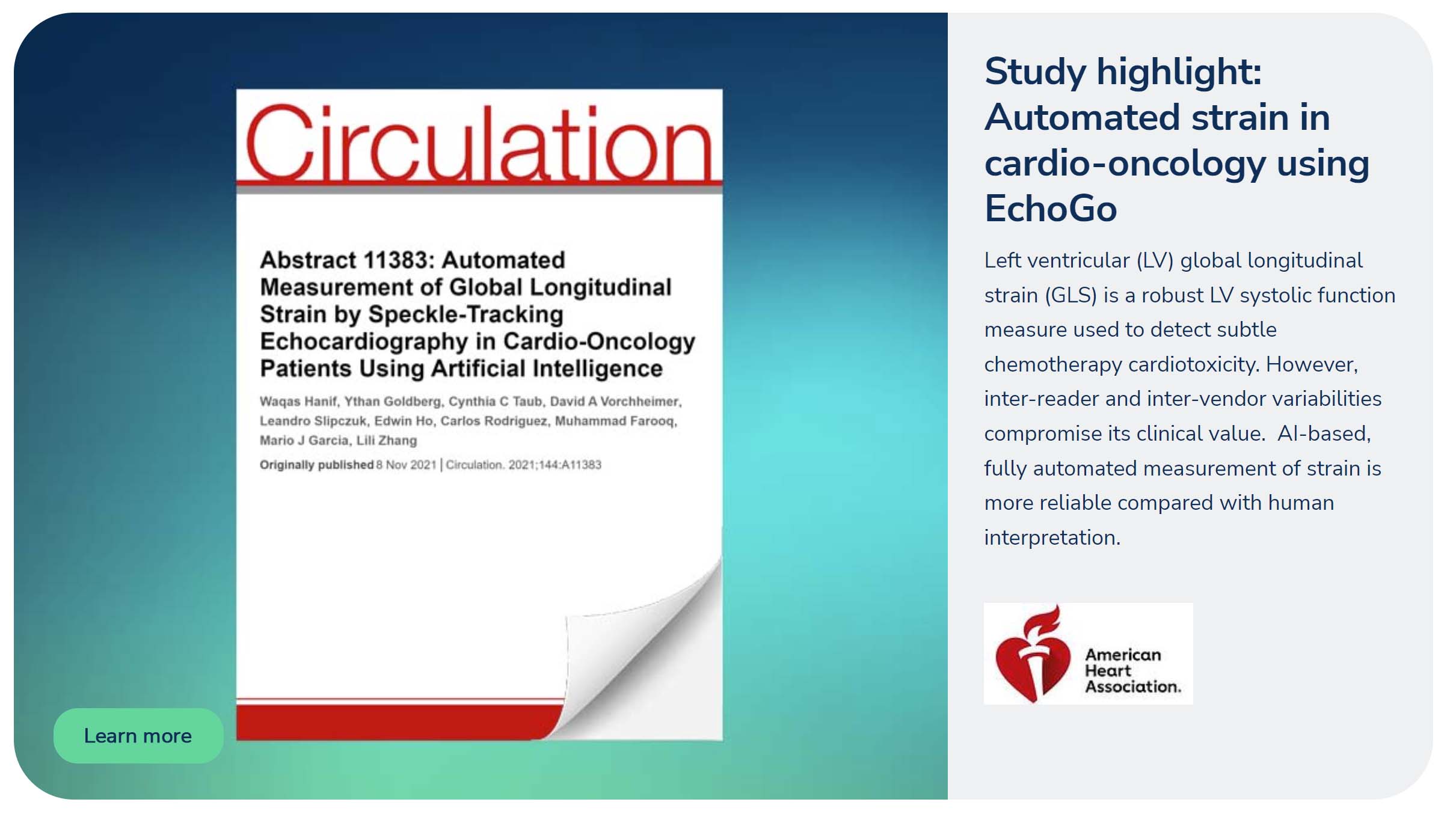 Study highlight call out - cardiotox